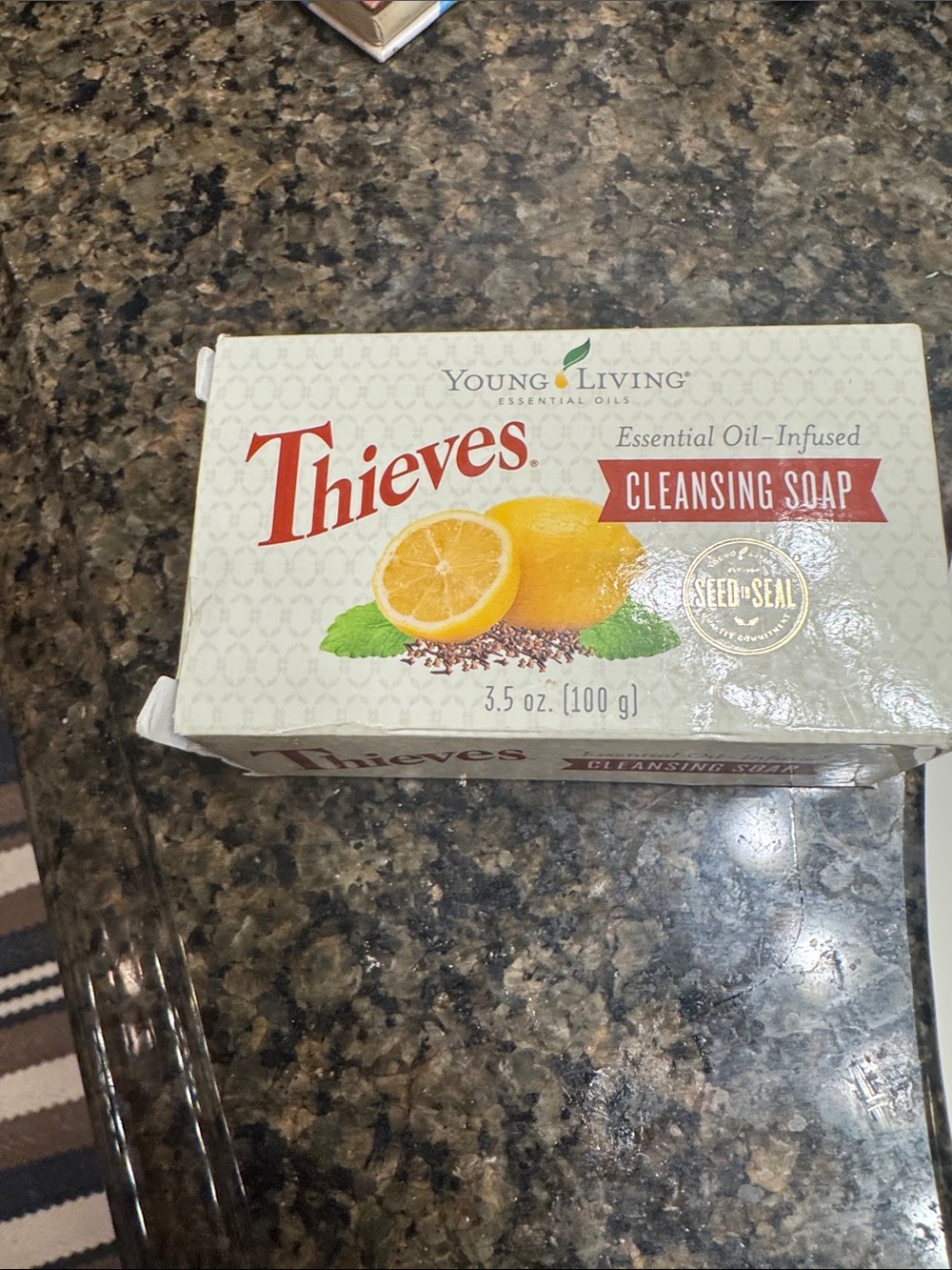Young Living Thieves Cleansing Soap - White and Yellow Packaging